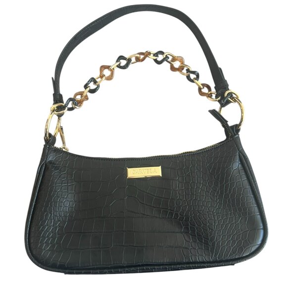 Women's CARVELA‎ Hayward Leather Shoulder Bag Purse Black - Picture 1 of 5